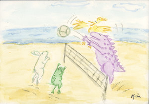 Animals Play Volleyball