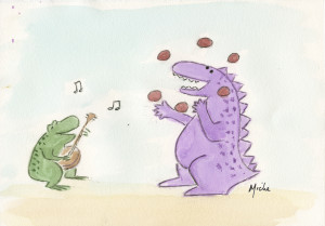 Frog & Hobji Play Together
